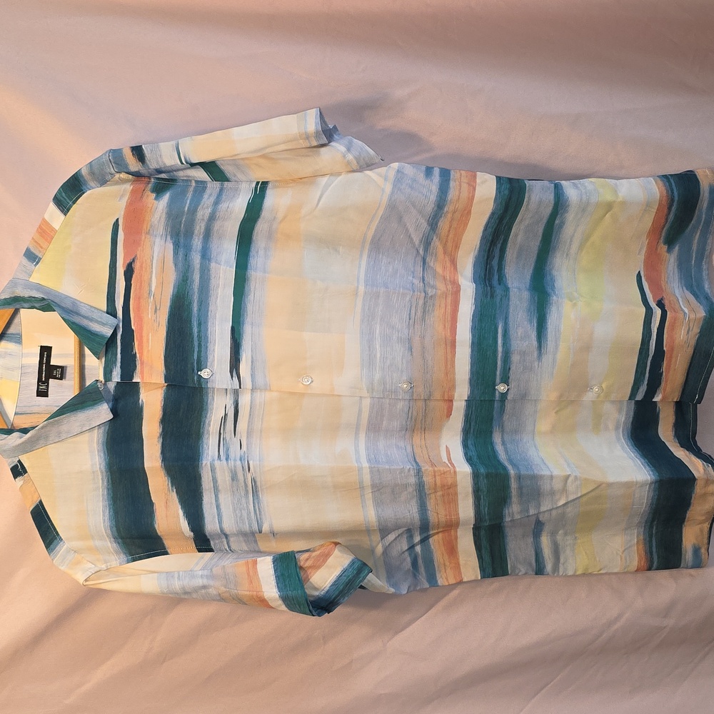 INC International Concepts Pastel Striped Mens Shirt XXL (Frank #12)